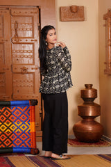 Classic Black Peplum Kurti