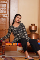 Classic Black Peplum Kurti