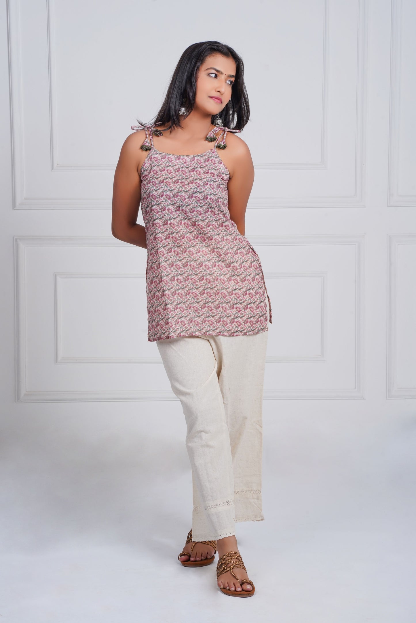 Blush Pink Strap Kurti