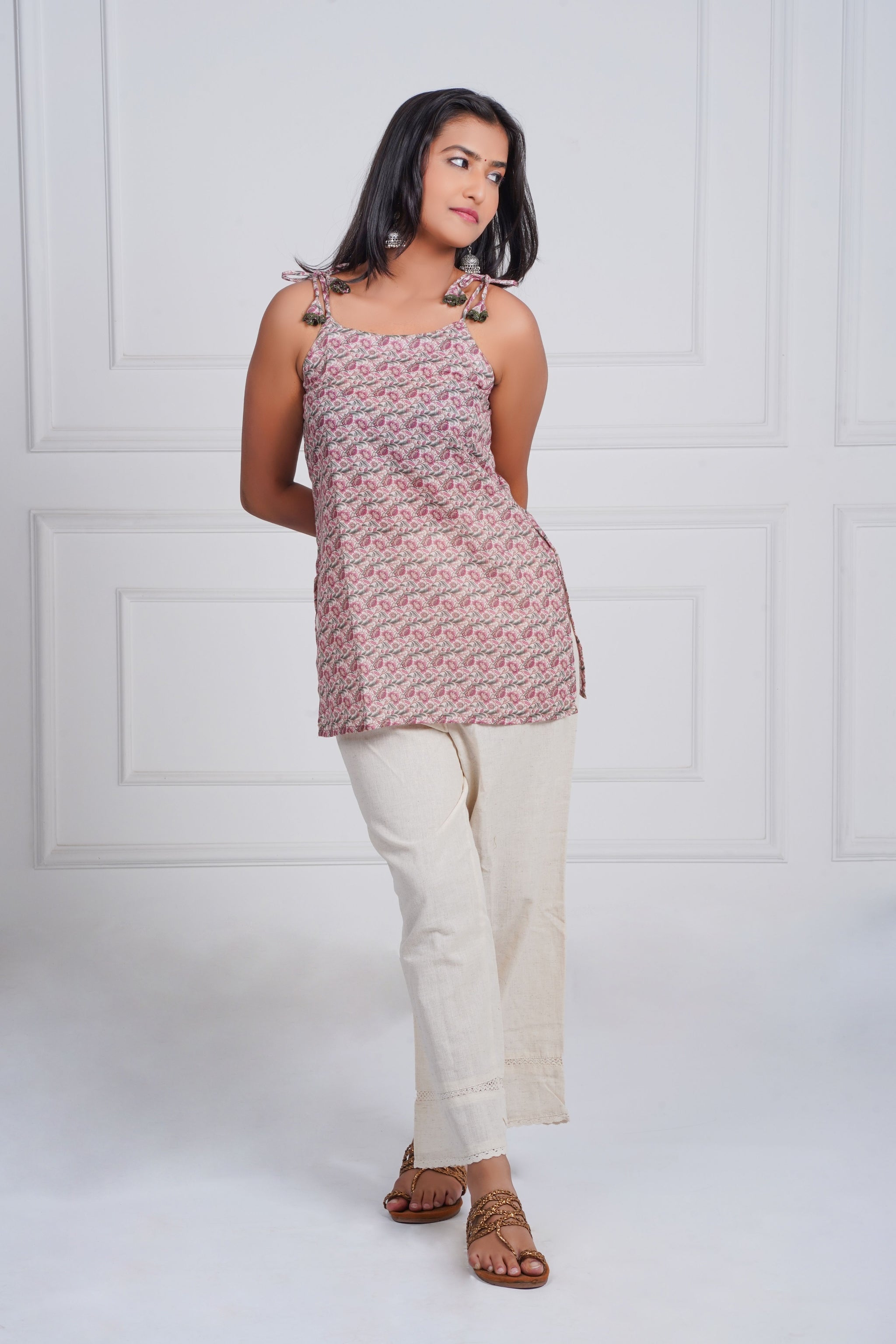 Blush Pink Strap Kurti